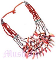 Five Row Mop Chips Necklace - click here for large view